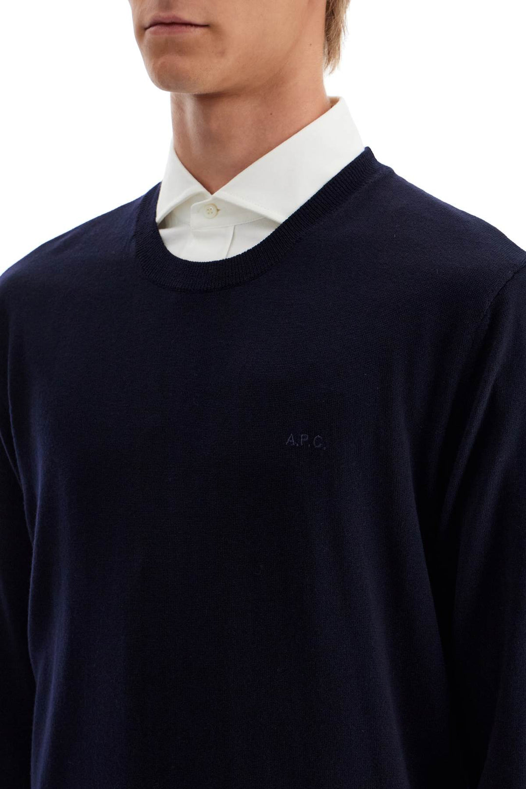 wool crewneck pullover-3