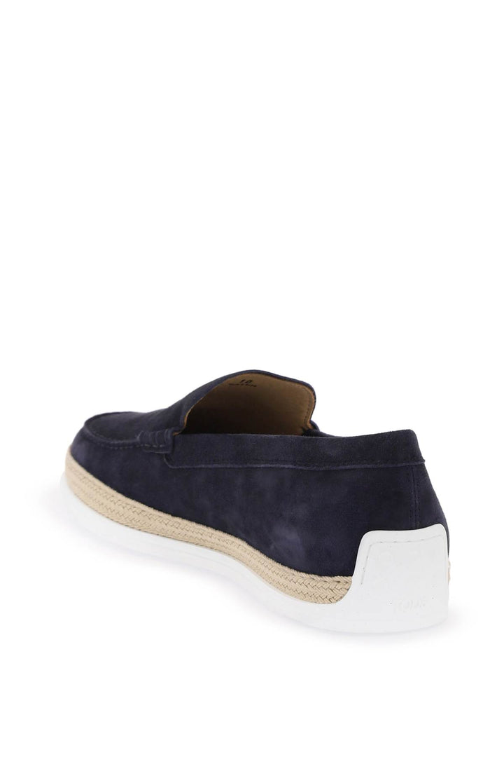 suede slip-on with rafia insert-2