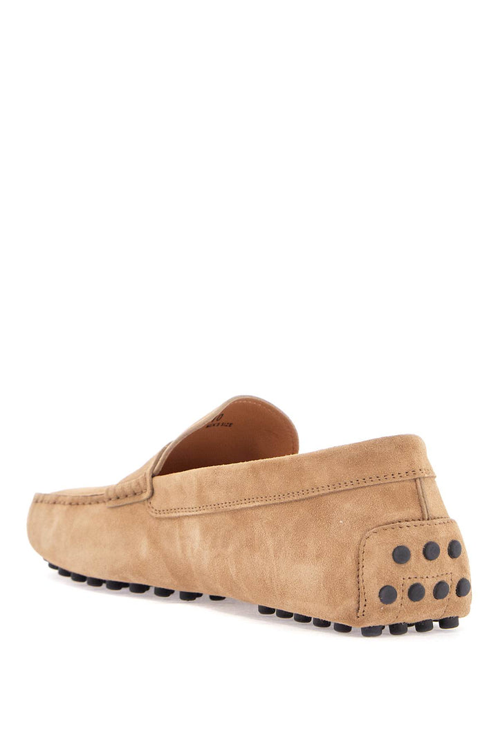 bisquit leather moccasin with rubber sole-2