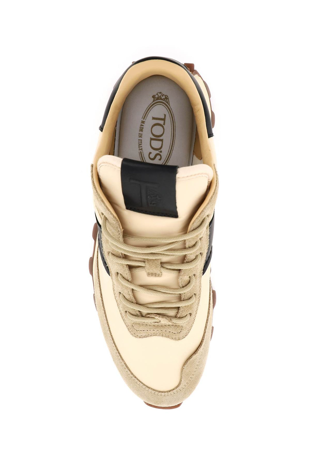 suede leather and nylon 1t sneakers-1