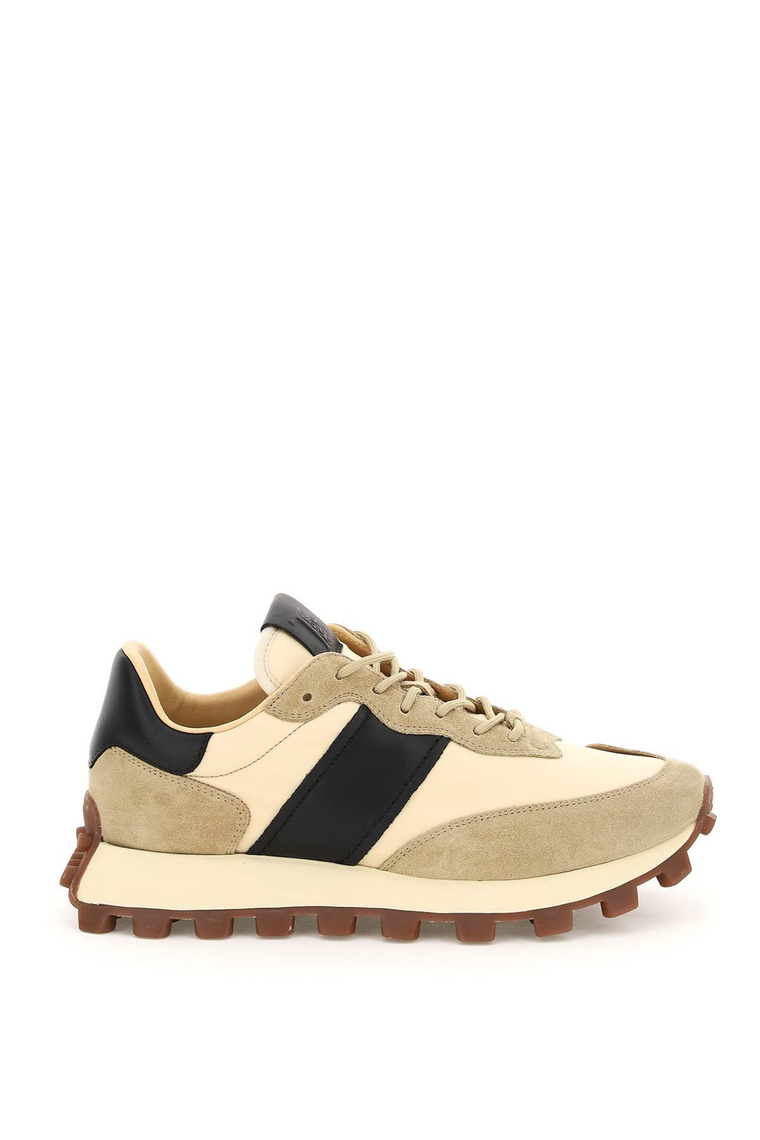 suede leather and nylon 1t sneakers-0