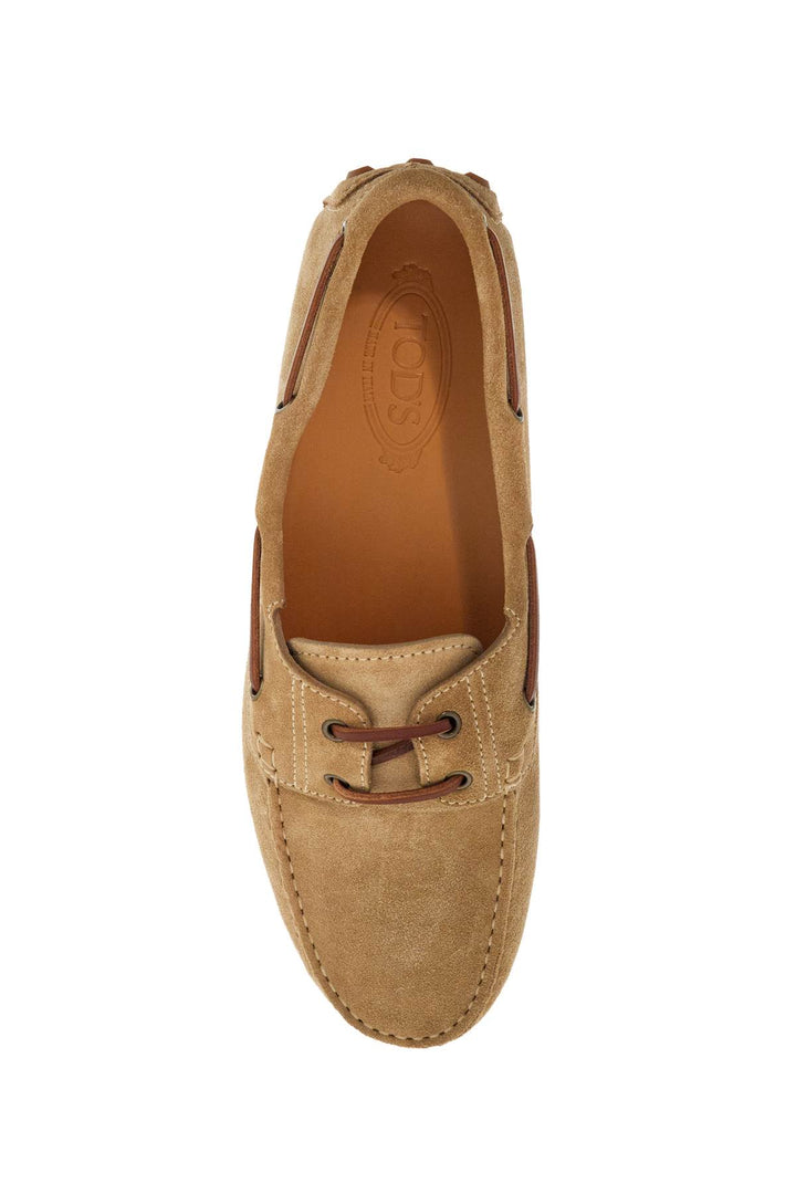 suede biscuit leather loafers with rubber sole-1