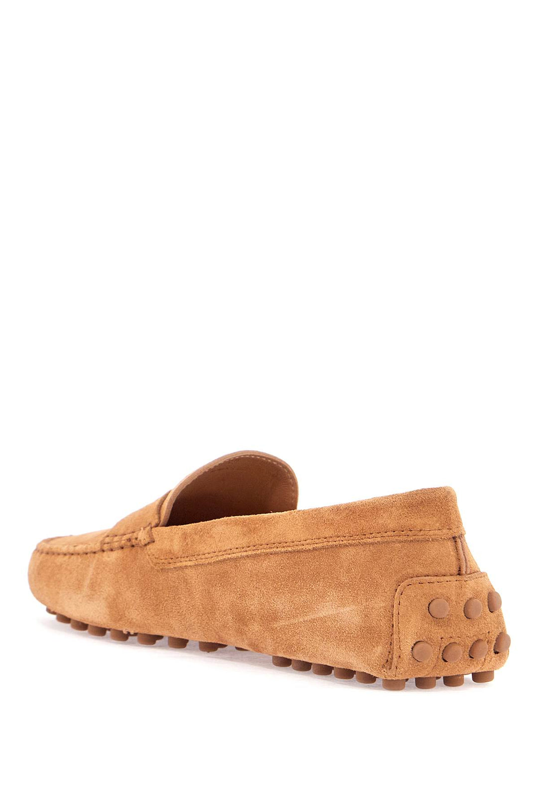 men's suede leather loafers in cognac-2