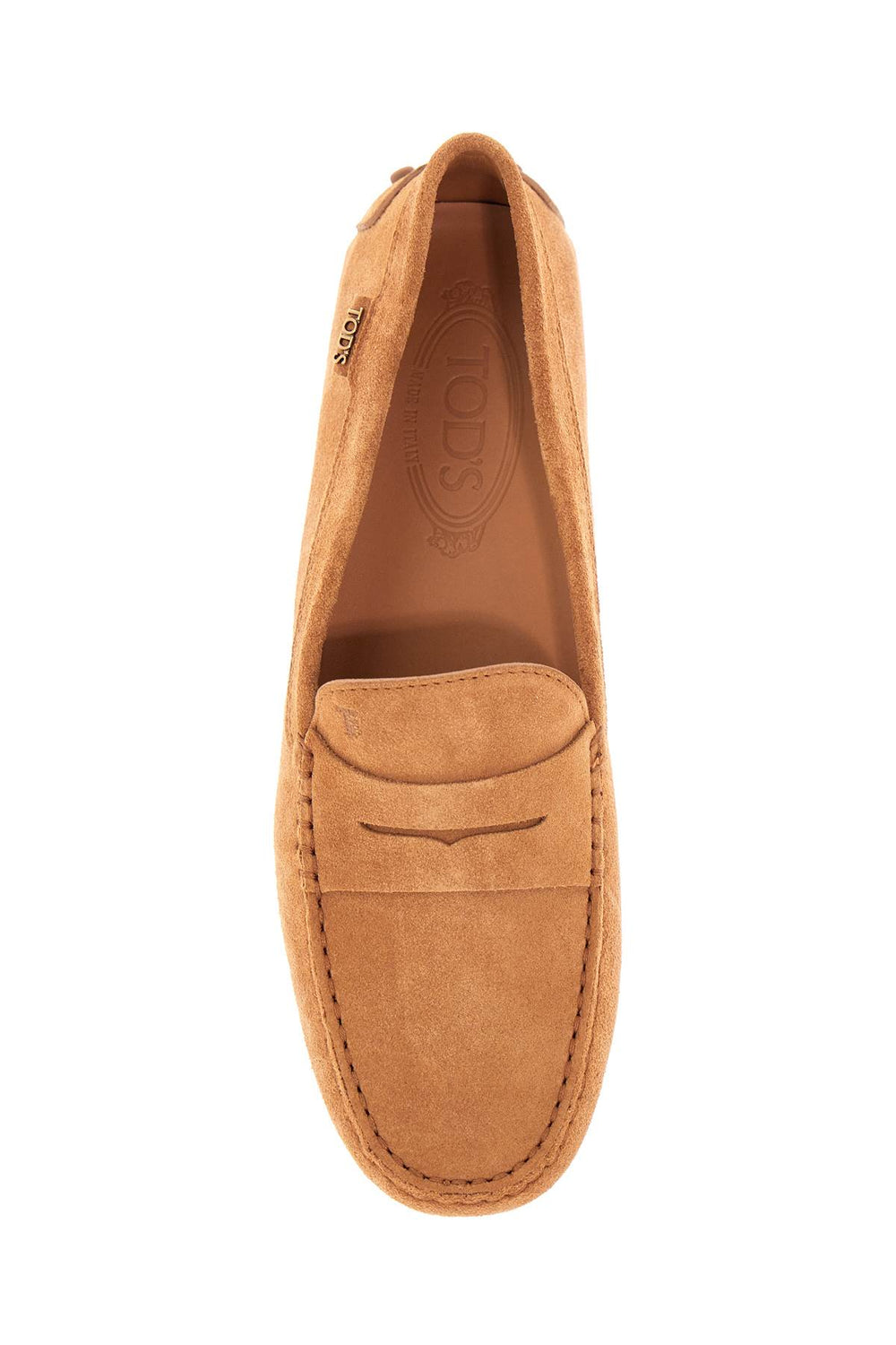 men's suede leather loafers in cognac-1