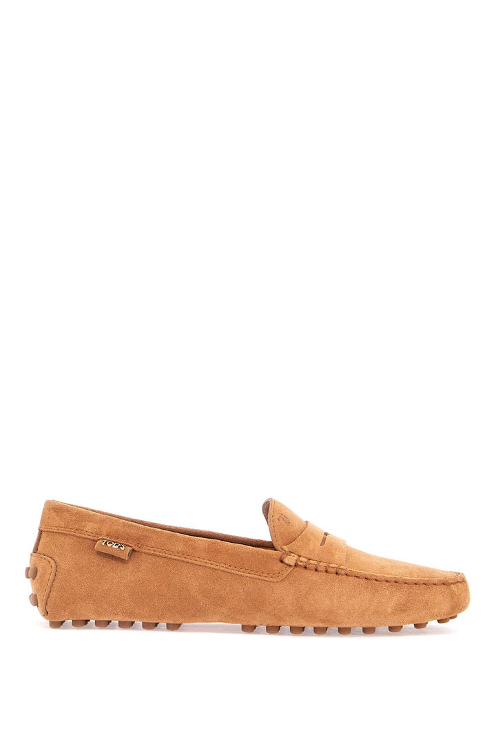 men's suede leather loafers in cognac-0