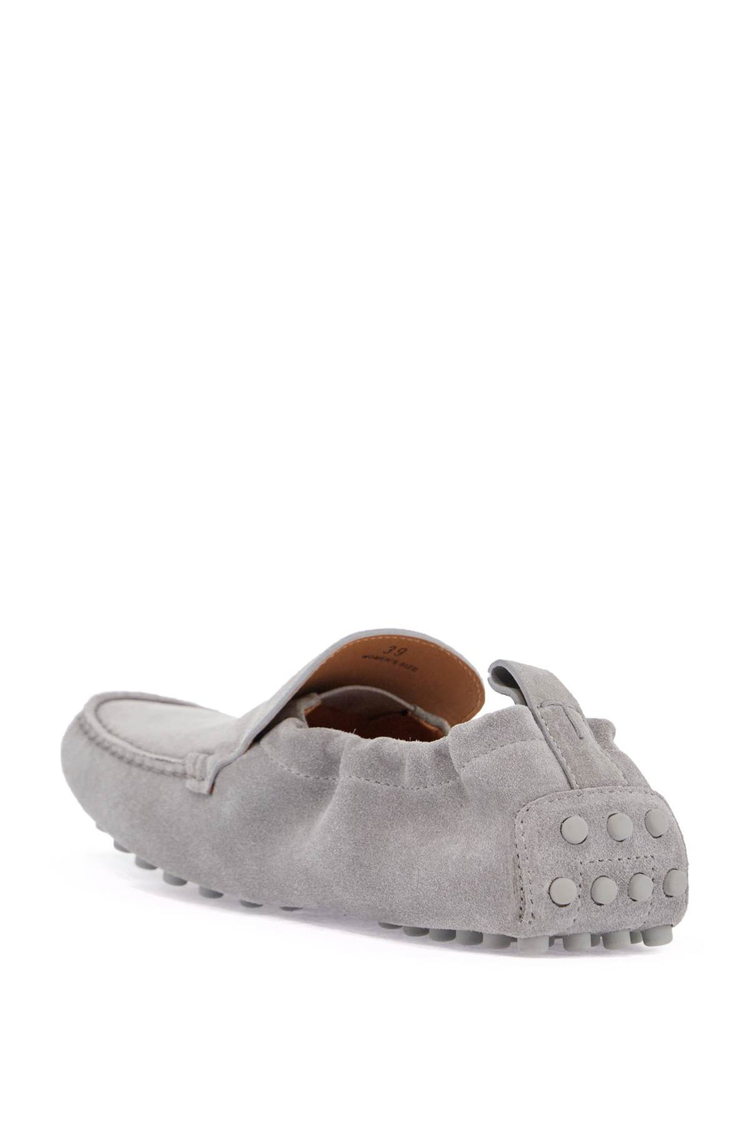 light gray calfskin women's loafers-2