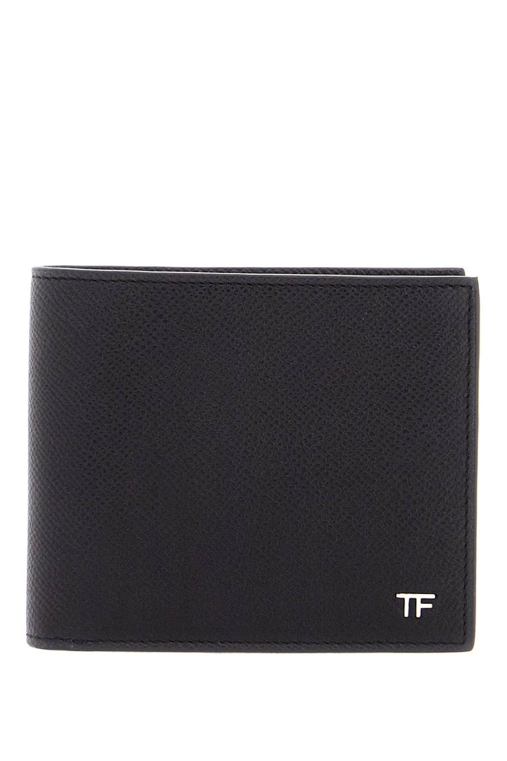 compact foldable black calfskin wallet made in italy-0