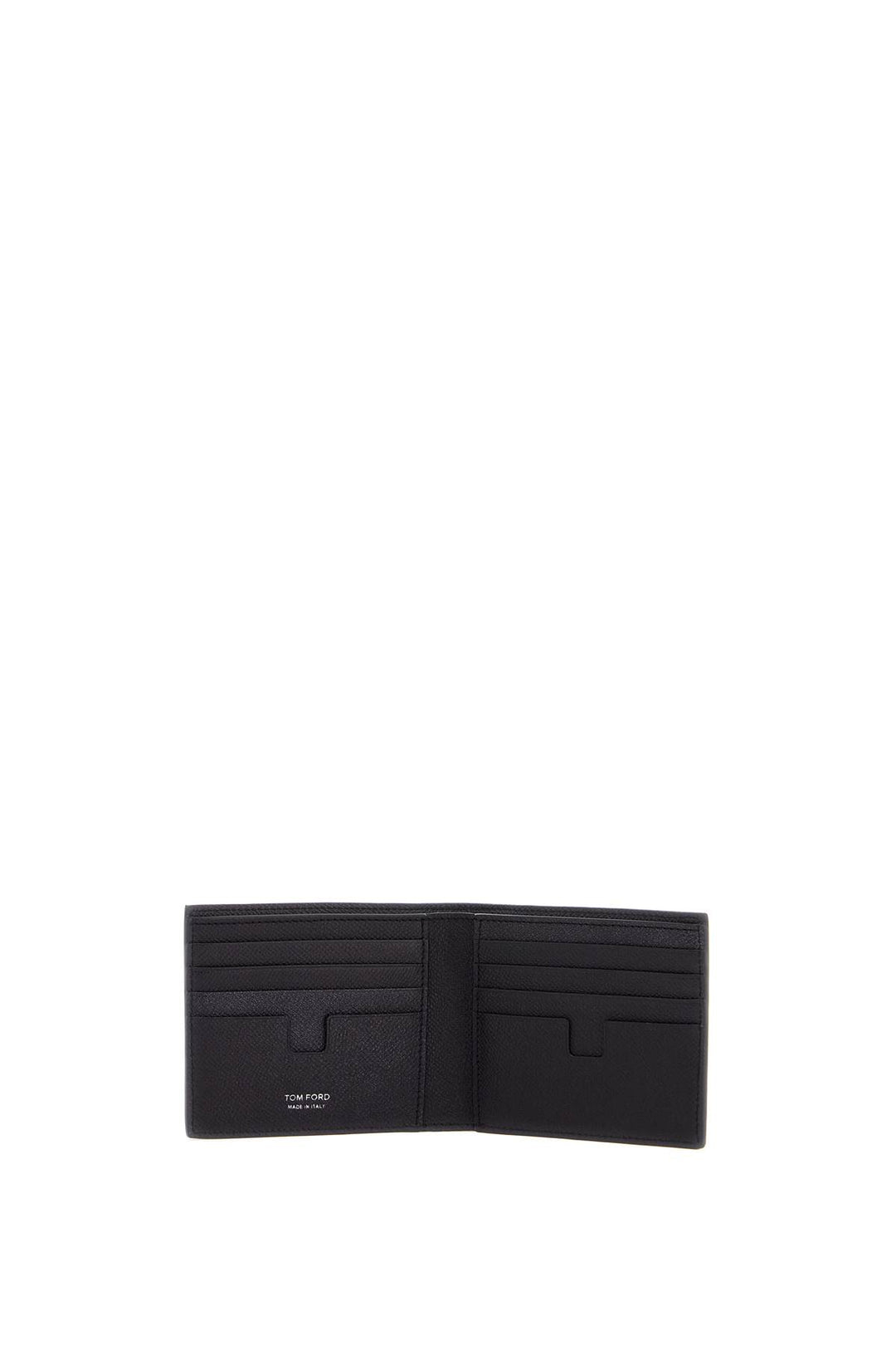 compact foldable black calfskin wallet made in italy-1