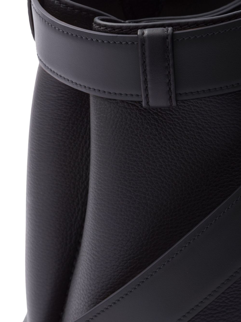 medium belted leather handbag-6