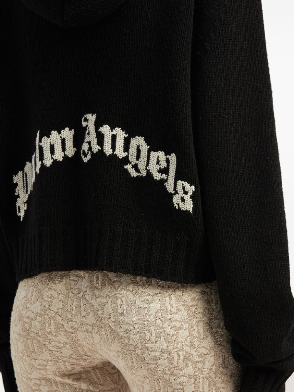 logo intarsia-knit wool-blend hoodie-5