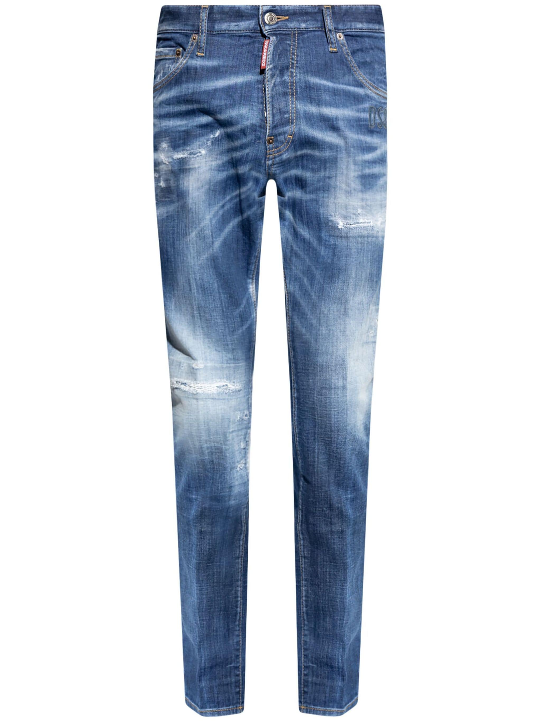 distressed regular-fit jeans-0
