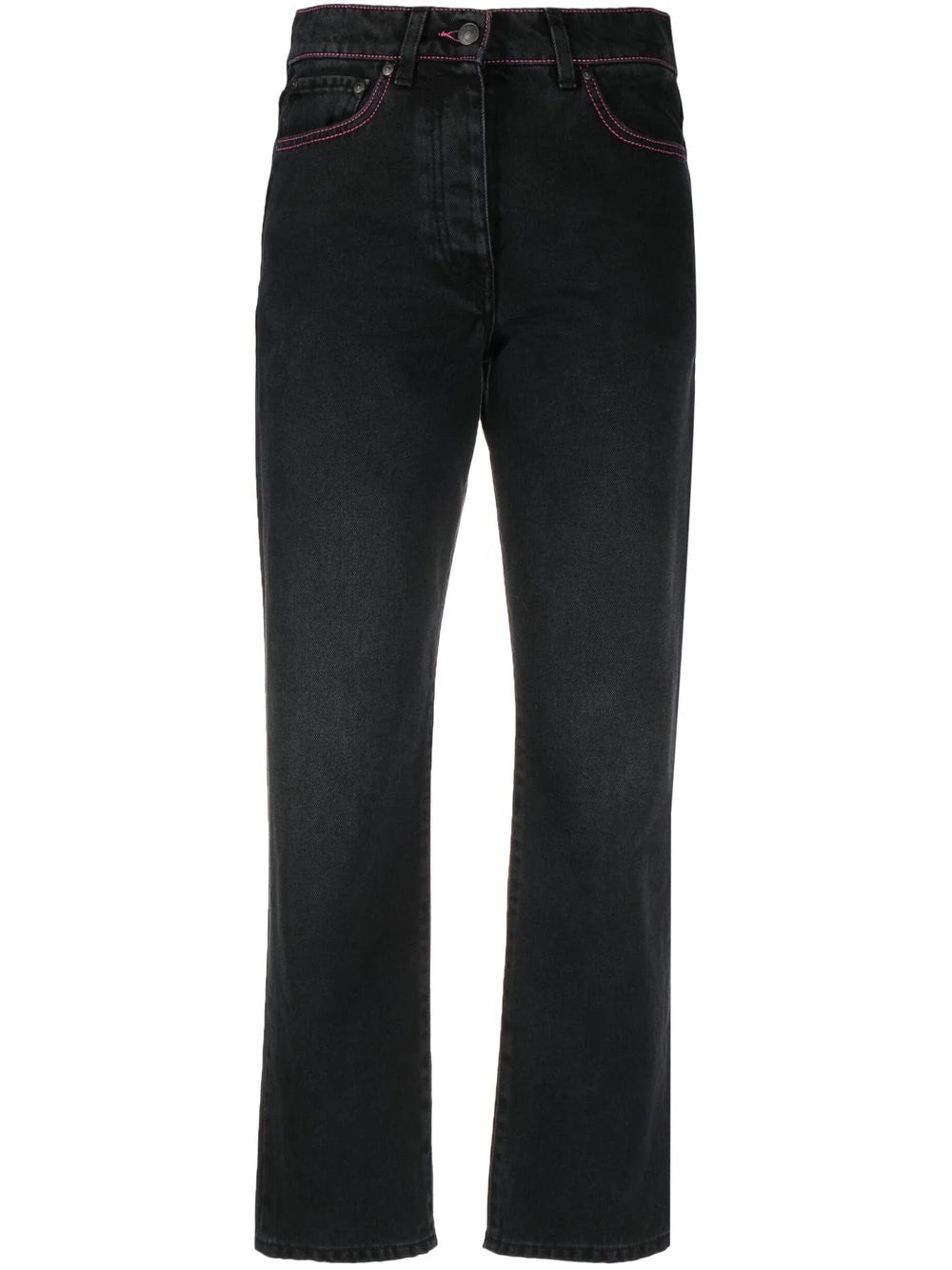 MSGM cropped straight-leg jeans-0