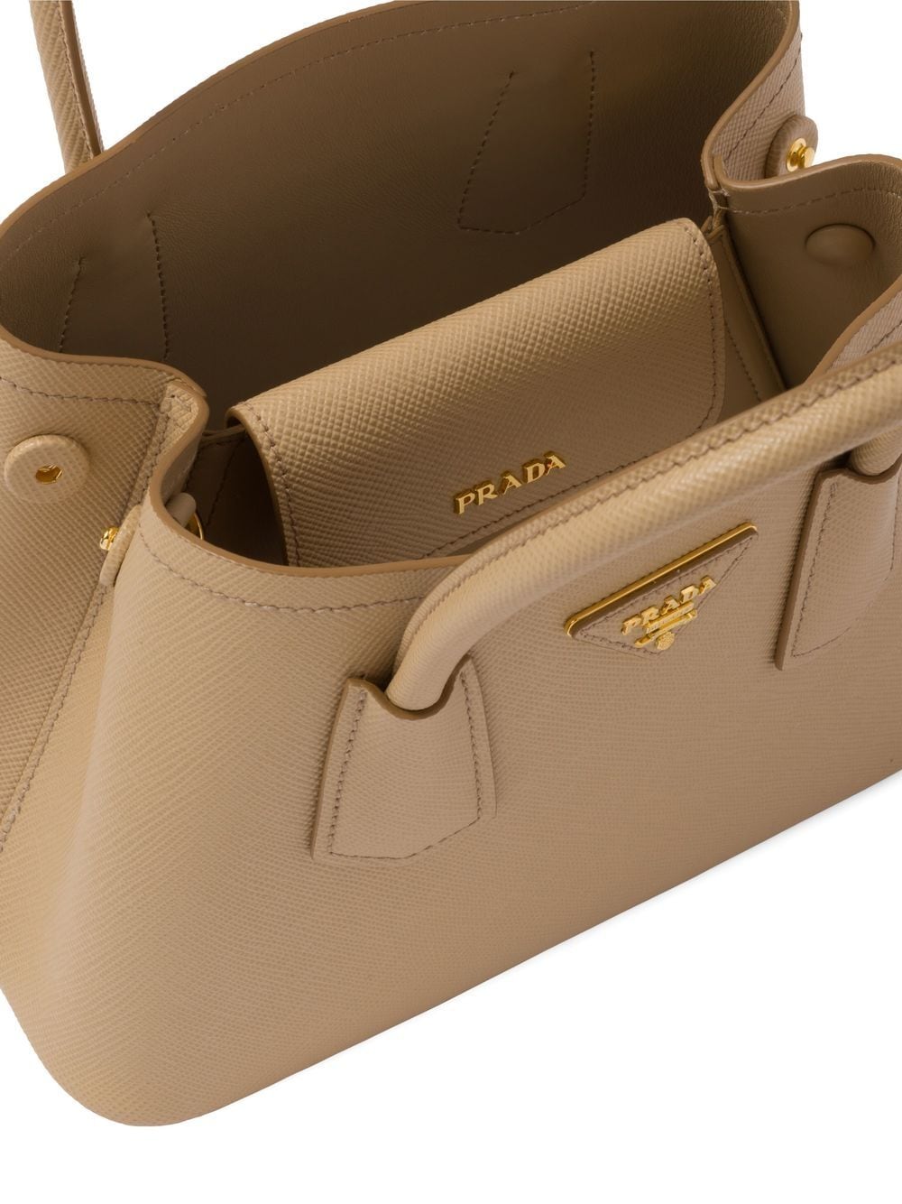 Double Saffiano leather tote bag-11