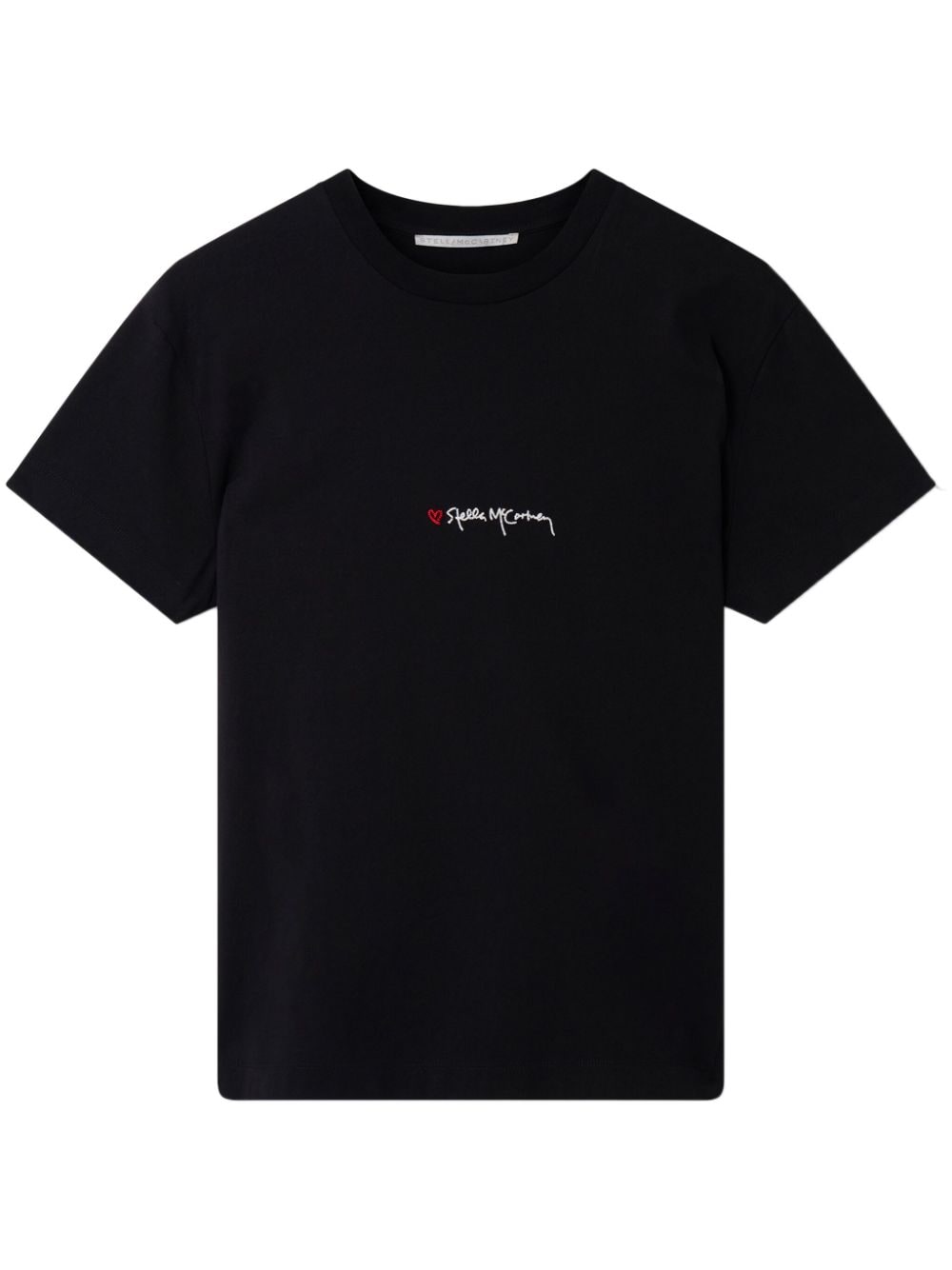 logo-embroidered cotton T-shirt-0