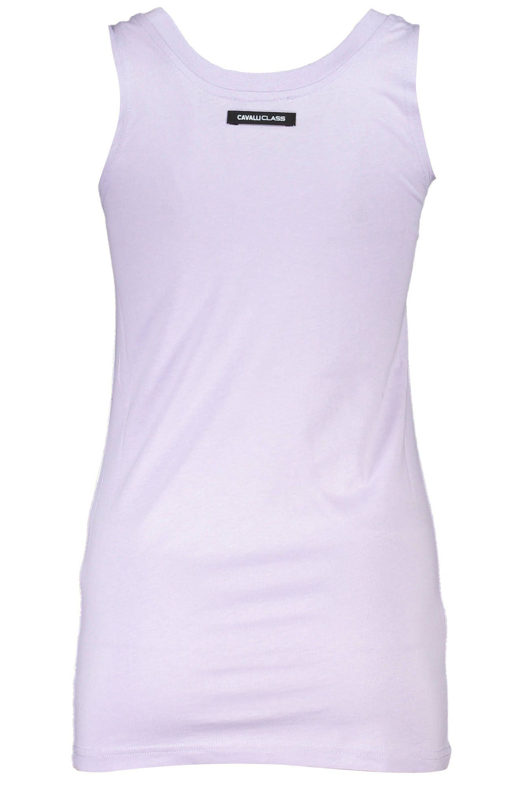 Cavalli Class Elegant Purple Round Neckline Tank Top