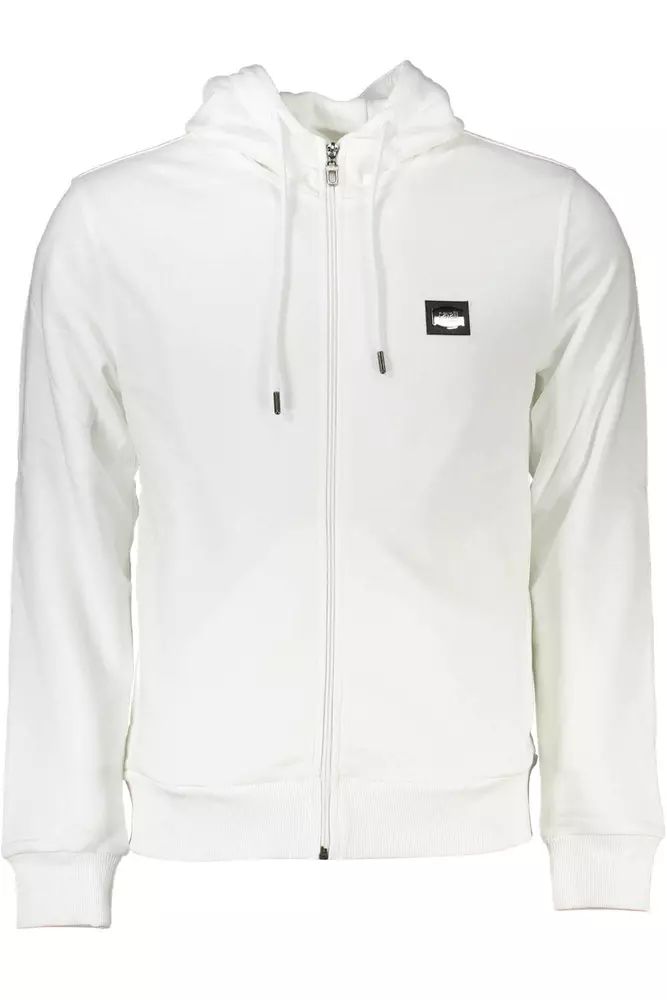 Cavalli Class White Cotton Sweater