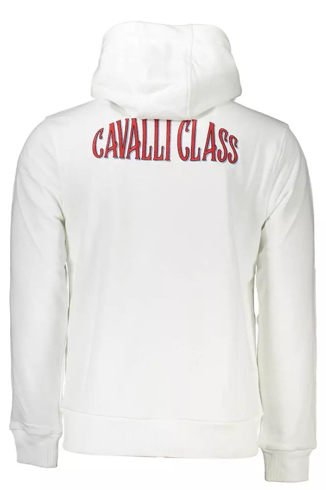 Cavalli Class White Cotton Sweater