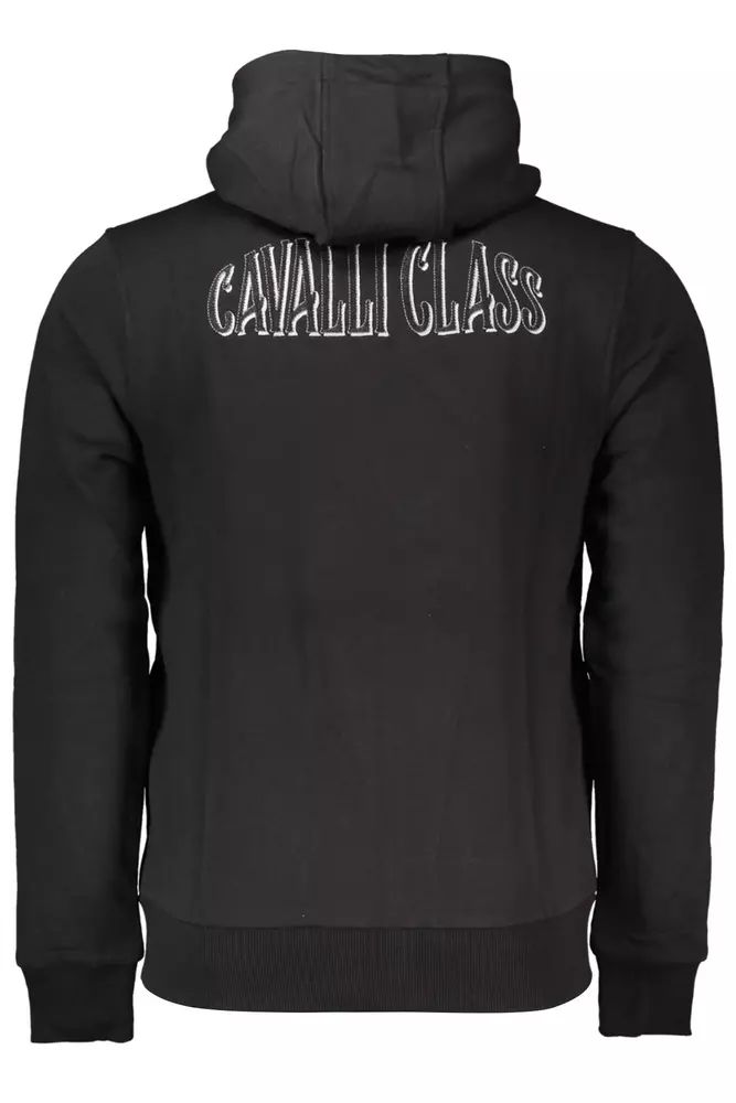 Cavalli Class Black Cotton Sweater