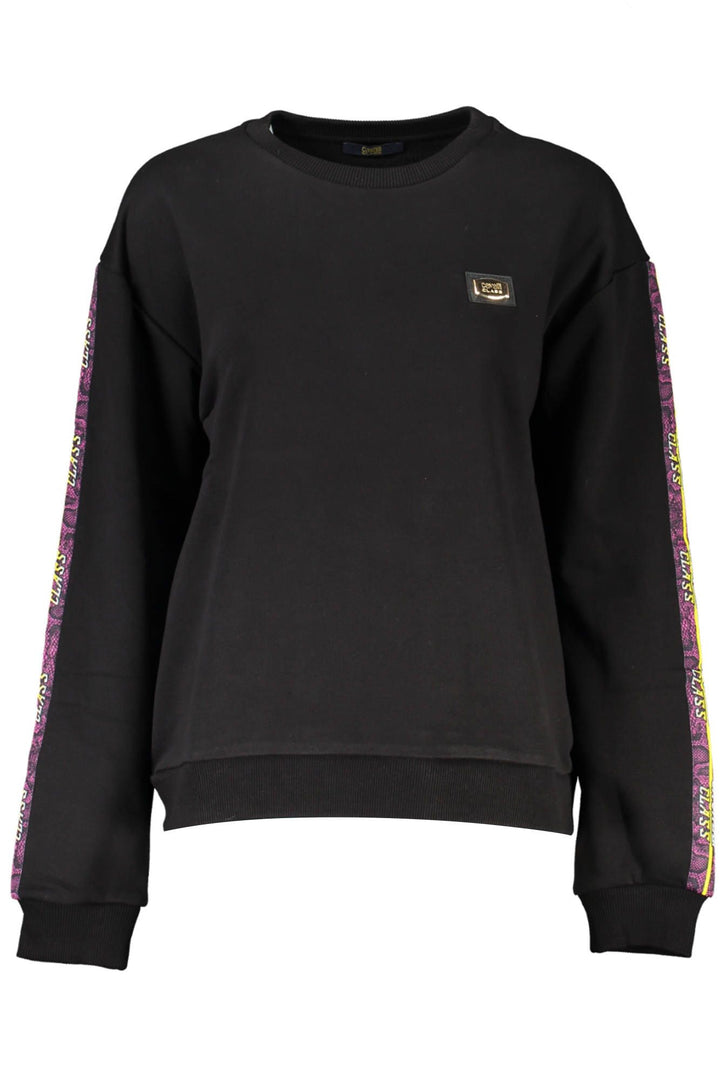 Cavalli Class Black Cotton Sweater