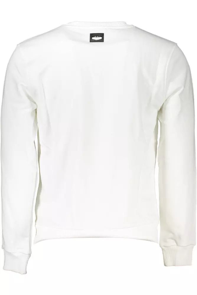 Cavalli Class White Cotton Sweater