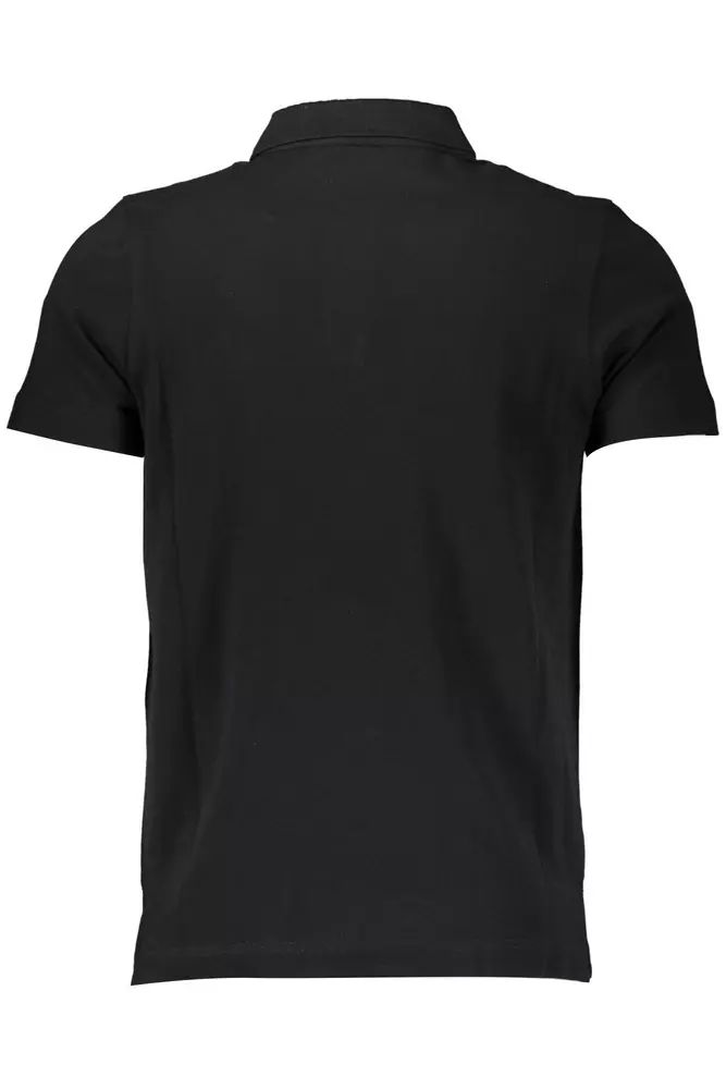 Cavalli Class Black Cotton Polo Shirt