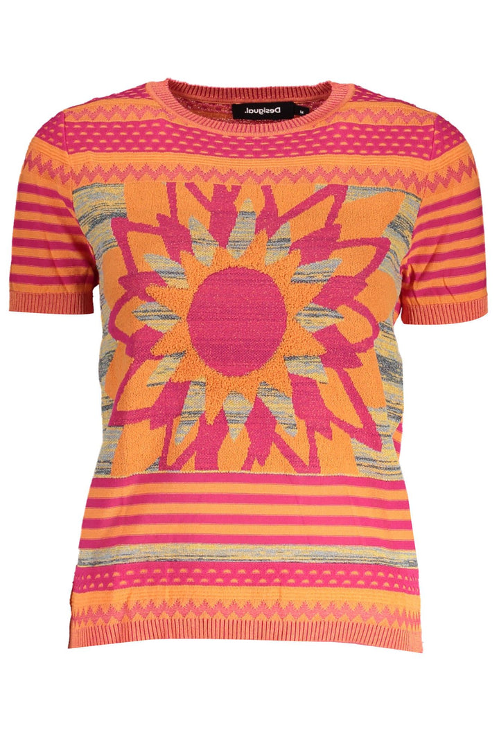 Desigual Orange Cotton Sweater