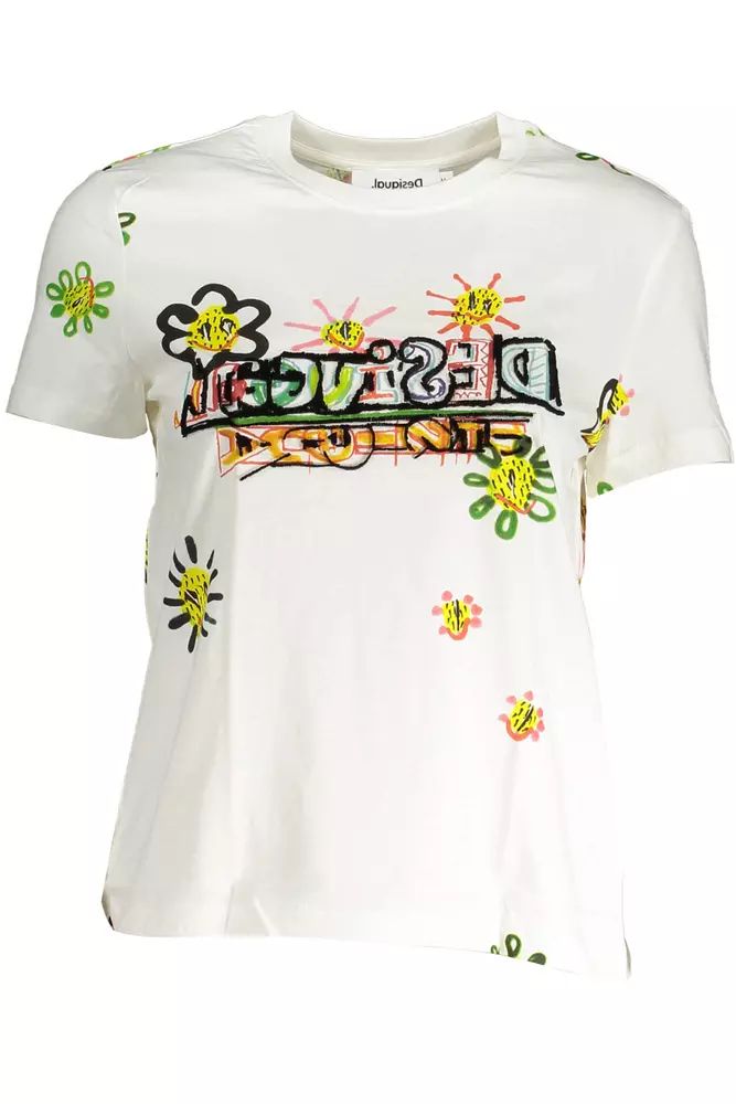 Desigual White Cotton Tops & T-Shirt