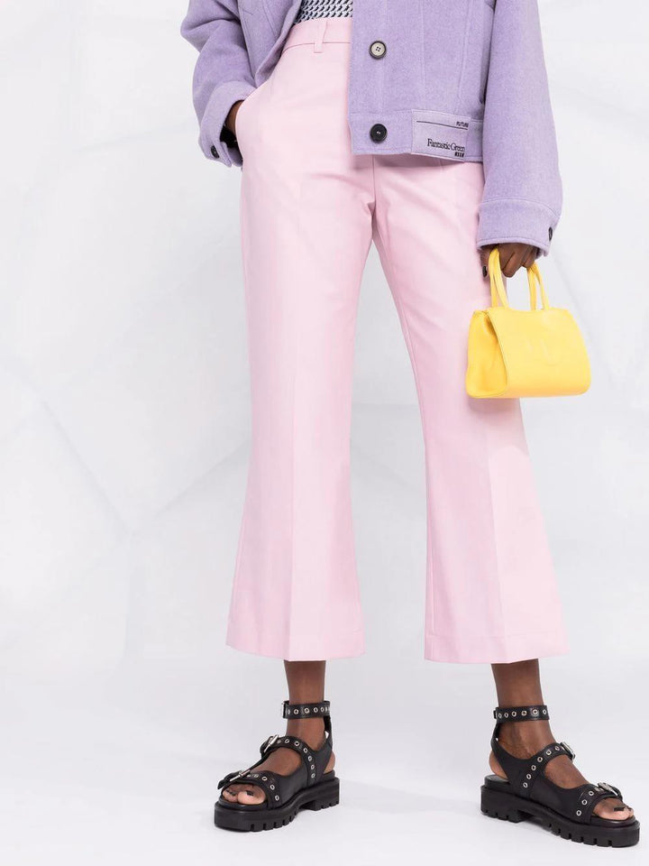 MSGM pressed-crease cotton tailored trousers-5
