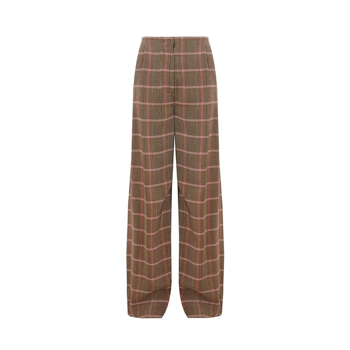 Lardini Elegant Brown Viscose Pants for Sophisticated Style