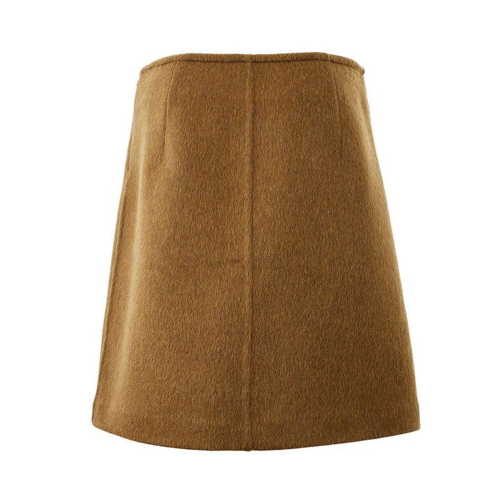 Bottega Veneta Elegant Wool Brown Skirt for Sophisticated Style