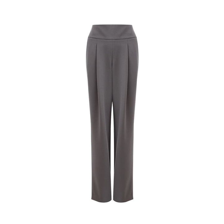 Lardini Elegant Gray Wool Trousers for Women