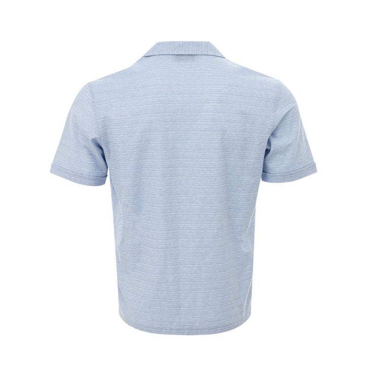 Gran Sasso Elegant Light Blue Linen-Cotton Blend Shirt