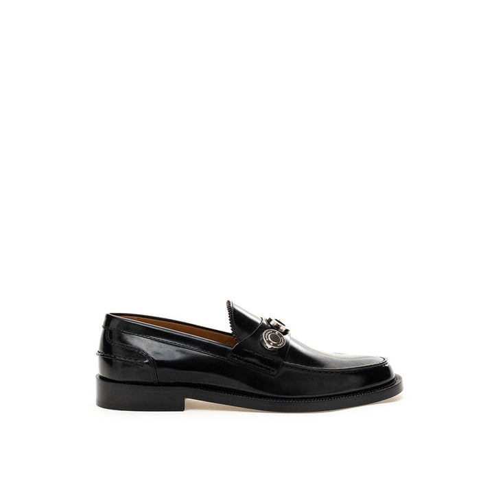 Burberry Black Leather Flat Shoe