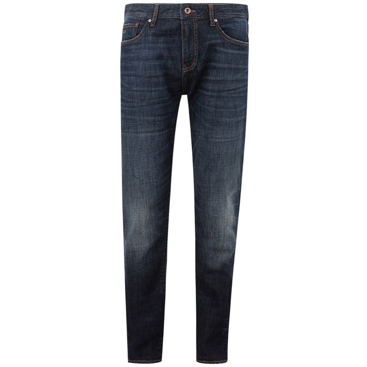 Armani Exchange Elevated Essentials Blue Cotton Pants