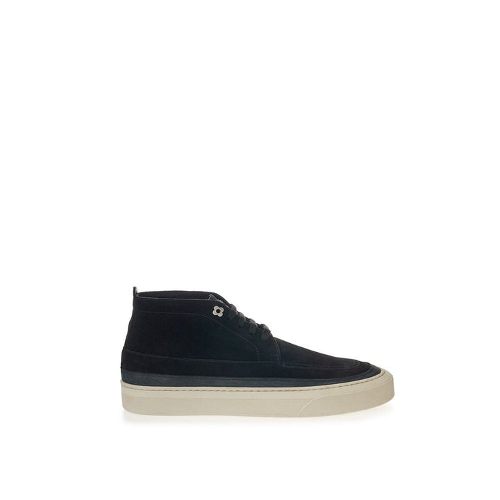 Lardini Chic Suede Sneakers in Timeless Black