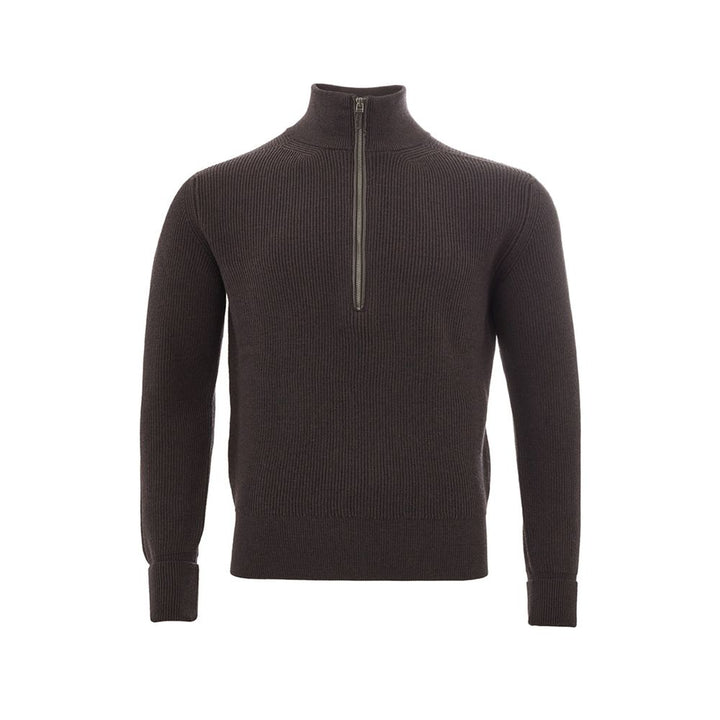 Kangra Classic Woolen Brown Sweater for Men