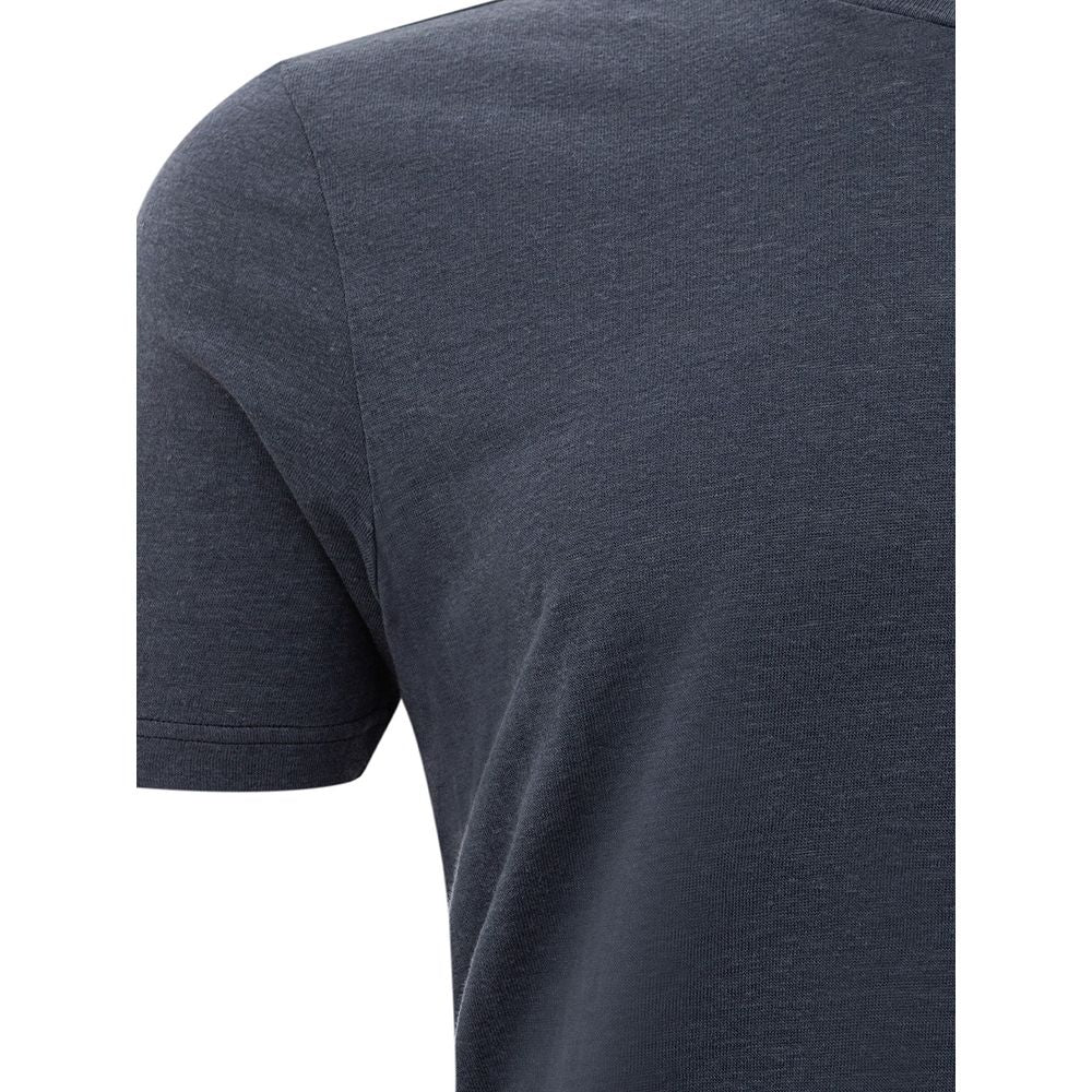 Gran Sasso Elite Gray Cotton T-Shirt