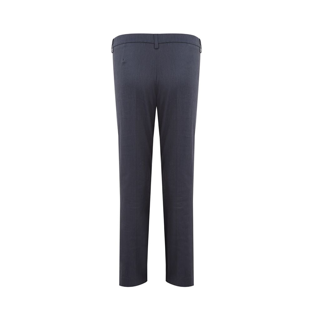 Lardini Elegant Blue Linen Tailored Trousers