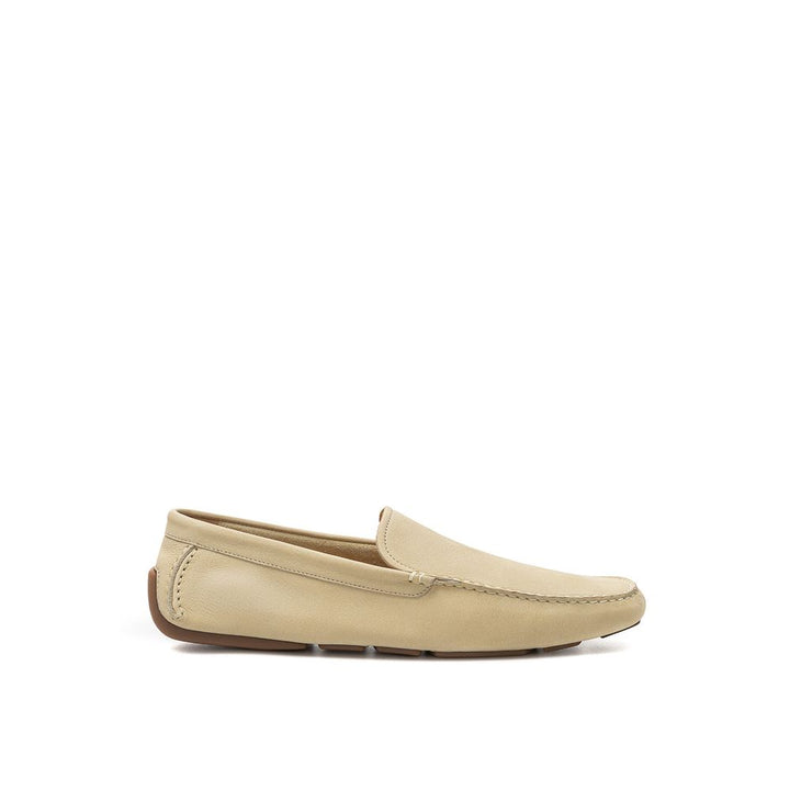 Beige Leather Loafer