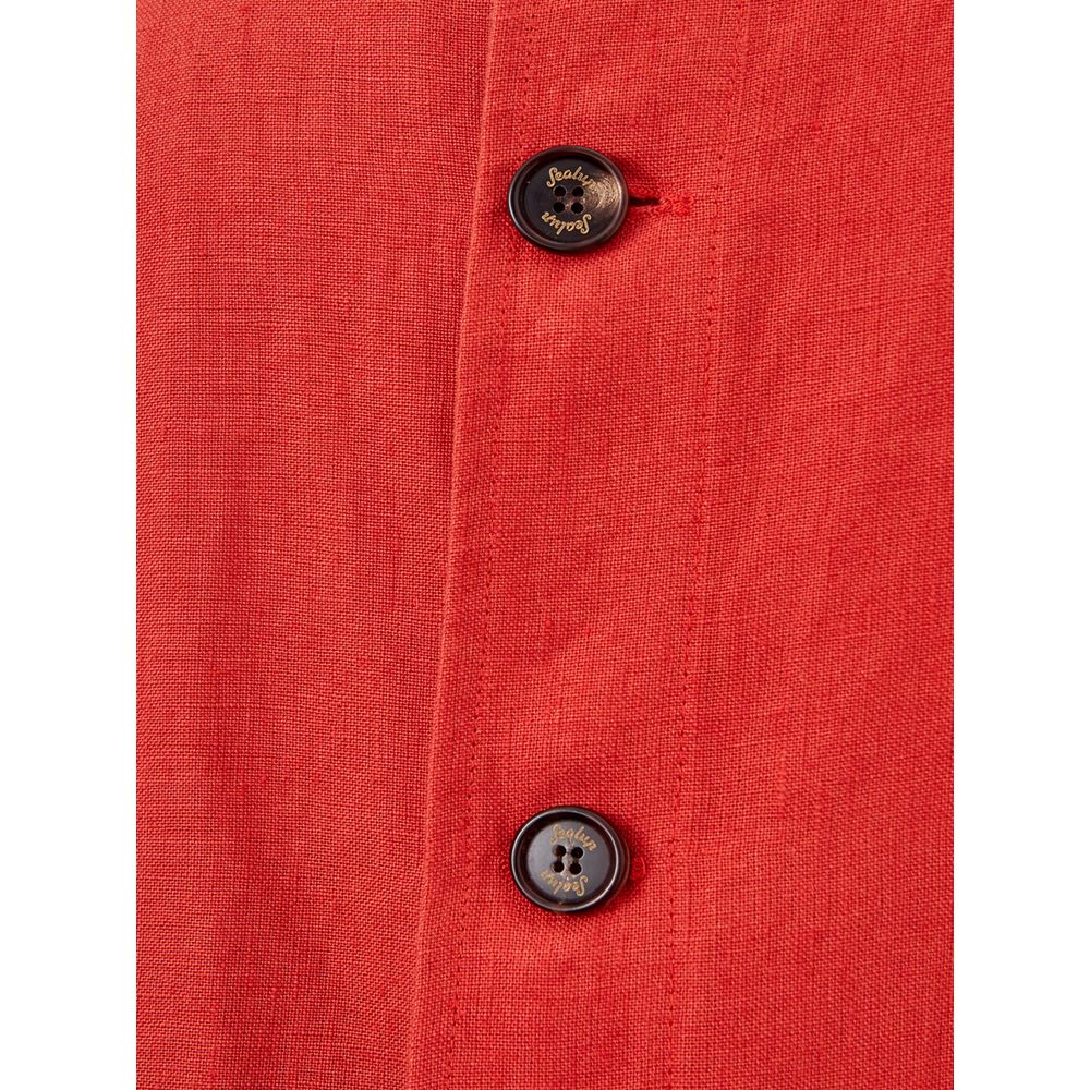 Sealup Chic Orange Polyester Jacket for Men