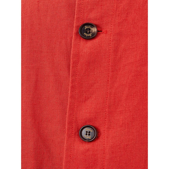 Sealup Chic Orange Polyester Jacket for Men