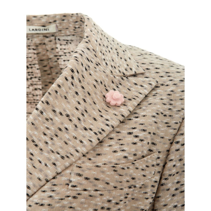 Lardini Elegant Beige Linen Jacket for Women