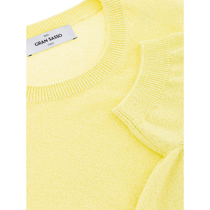 Gran Sasso Elegant Cotton Yellow Tee for Men