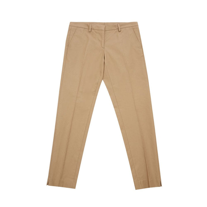 Lardini Chic Brown Cotton Pants for Sophisticated Style