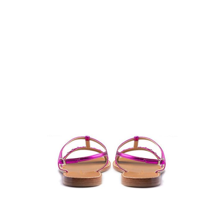 Salvatore Ferragamo Elegant Amethyst Leather Sandals