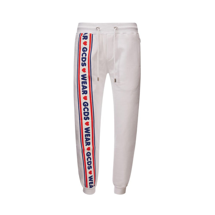 Gcds Elevated White Cotton Jeans For Men