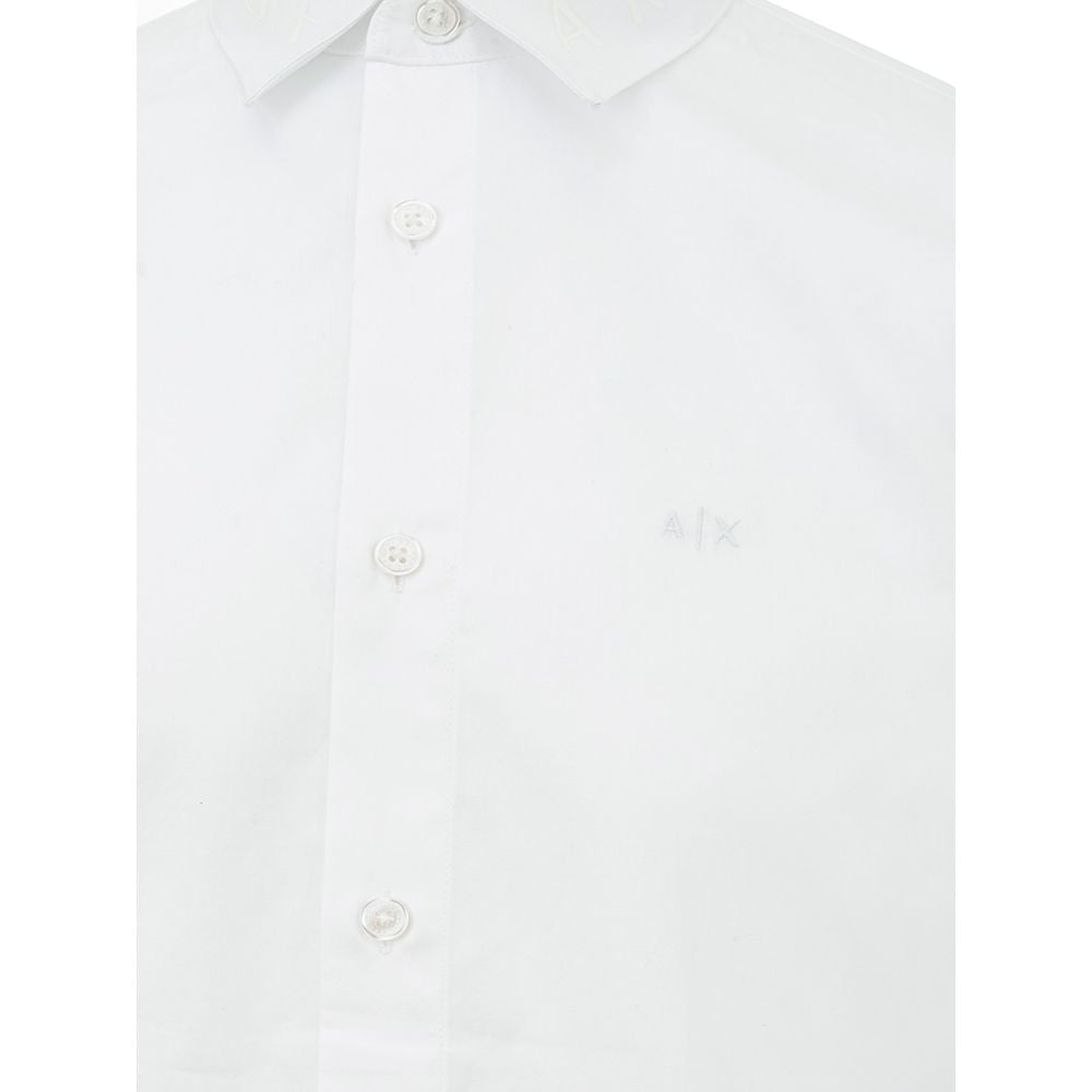 Armani Exchange Elevated White Cotton Classic Shirt