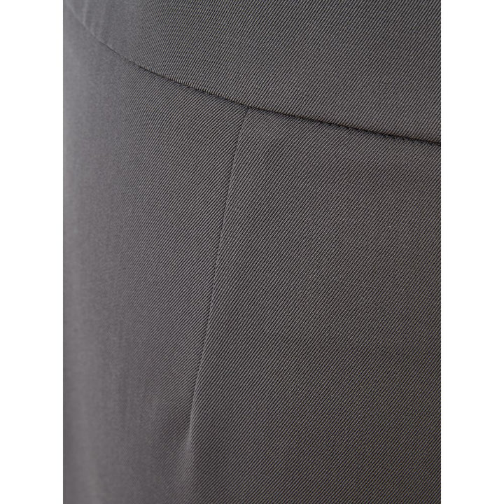 Lardini Elegant Gray Wool Trousers for Women