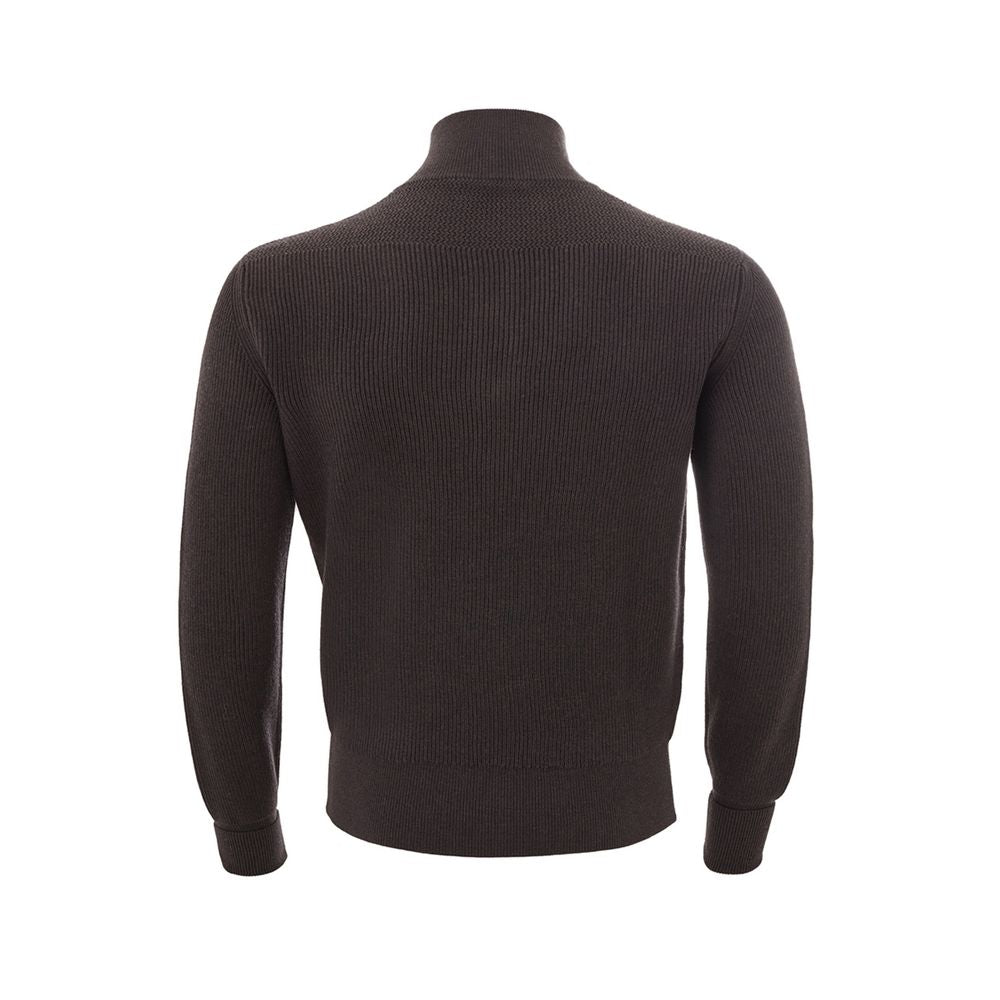 Kangra Classic Woolen Brown Sweater for Men