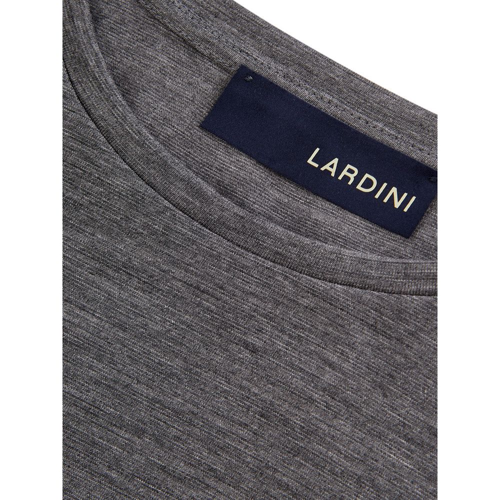 Lardini Elegant Gray Wool T-Shirt for Men